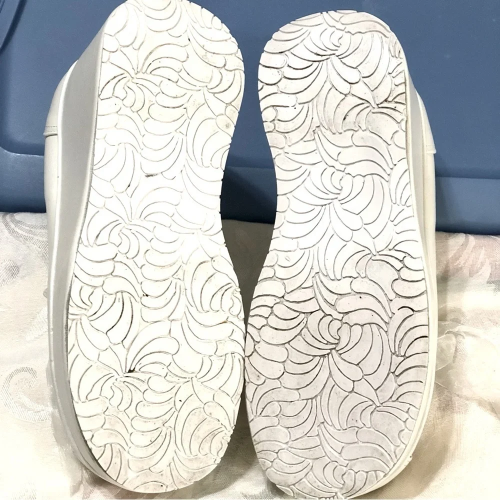 Alex Rivière Pearl White Wedding Shoes Platform Wedges Laced Leather Sneaker 7.5